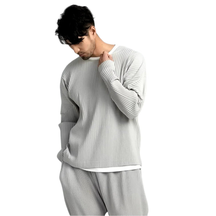 Knus heren sweat shirt met unieke textuur en maximaal comfort | Leon