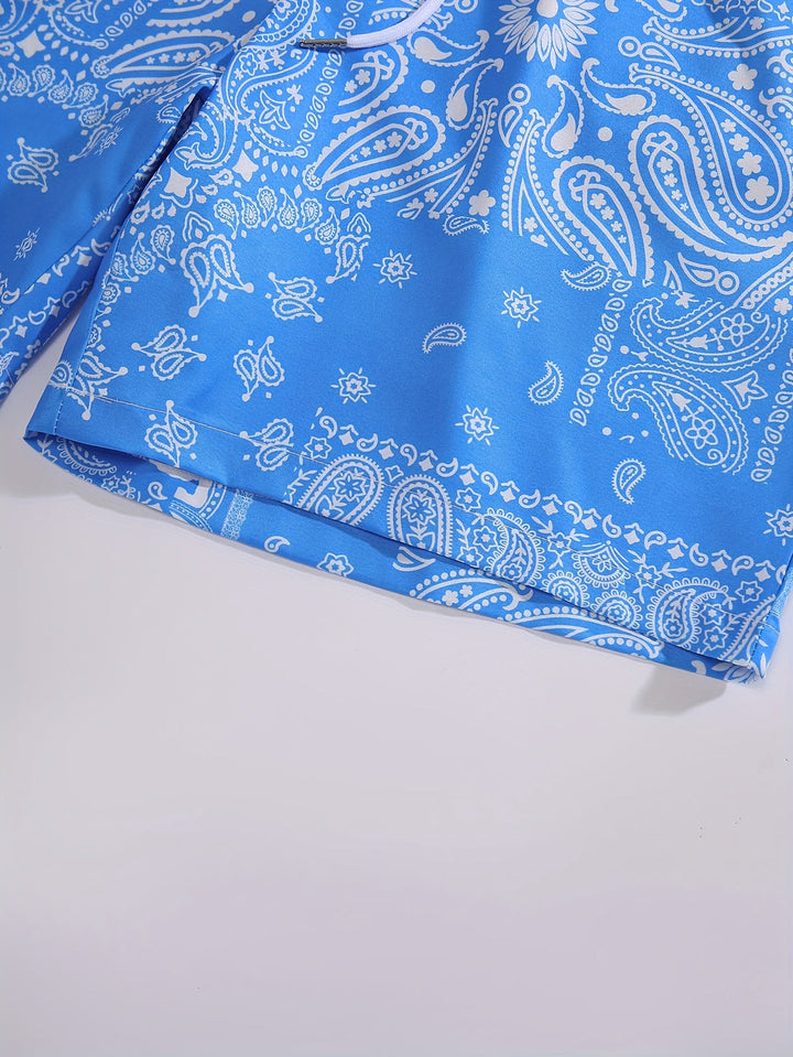Herenshorts | Paisley Print | Zomers & Trendy | Lichtgewicht Polyester