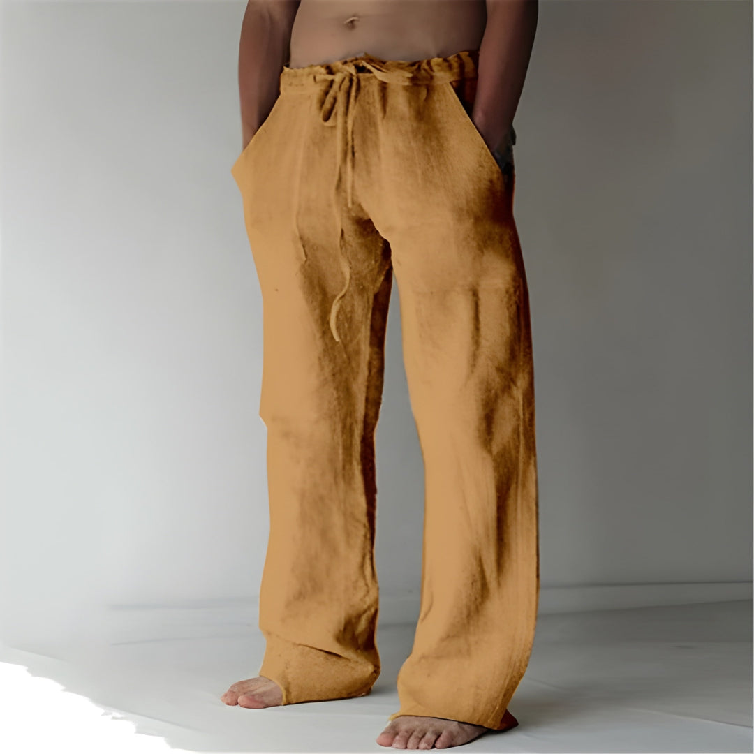 Zachte linnen vrijetijdsbroek voor heren met ultiem comfort en zomerse elegantie | Mats