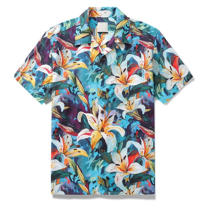 Heren Shirt | Korte Mouw | Tropisch Design | Zomer