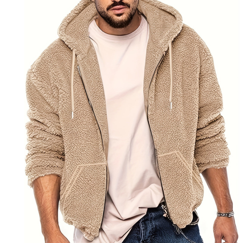Winterjas Heren | Plush Hoodie Jas | Warm & Stijlvol Design