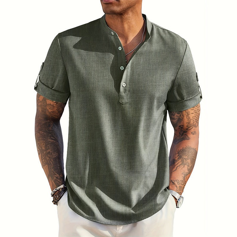 Heren Henley-Shirt | Lichtgewicht & Ademend | Casual Zomerstijl