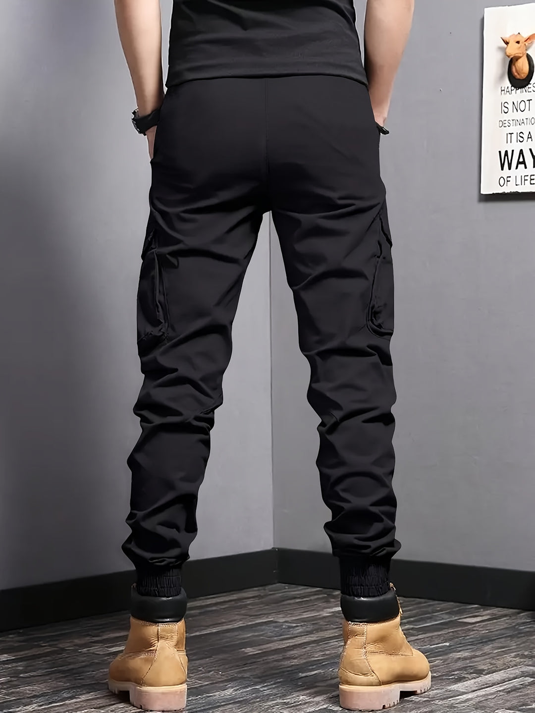 Heren Cargo Broek | Lichtgewicht & Effen Kleur | Meerdere Zakken