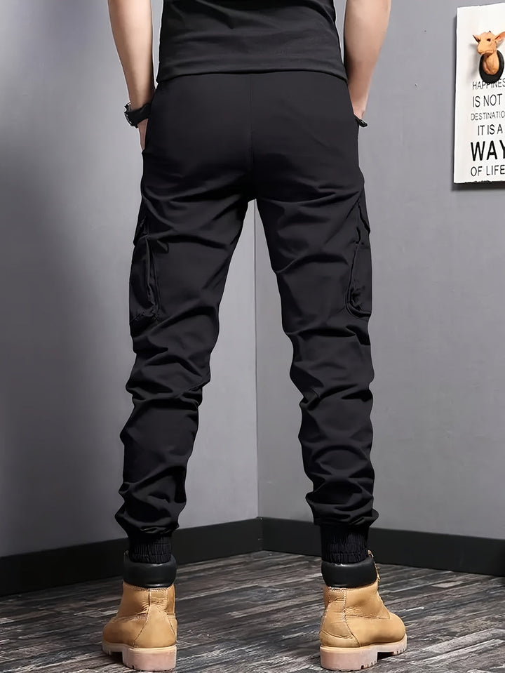 Heren Cargo Broek | Lichtgewicht & Effen Kleur | Meerdere Zakken
