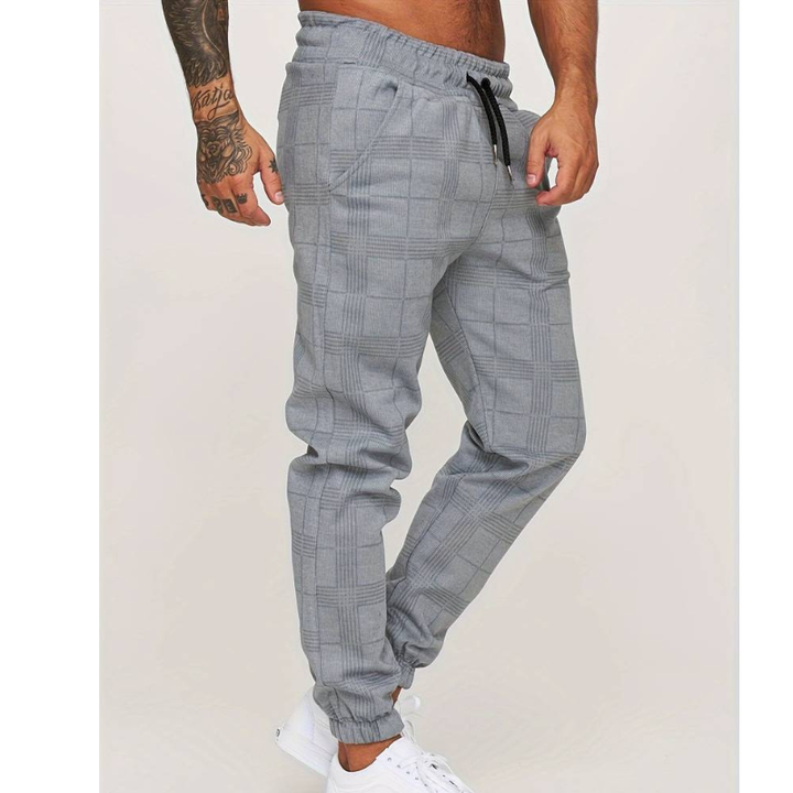 Heren Joggingbroek | Geruit Design | Casual Kleding | Zachte Stof