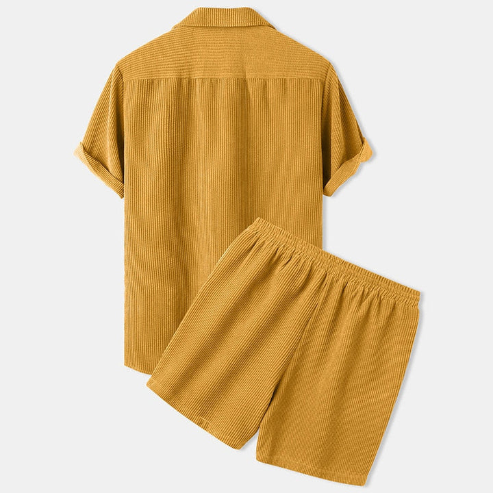 Heren Zomerset | Korte Mouw & Corduroy | Casual & Comfortabel | Effen Kleur