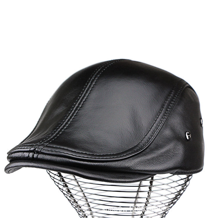 Heren Flat Cap | Echt Leder | Ademend & Comfortabel | Duurzaam Gestikt