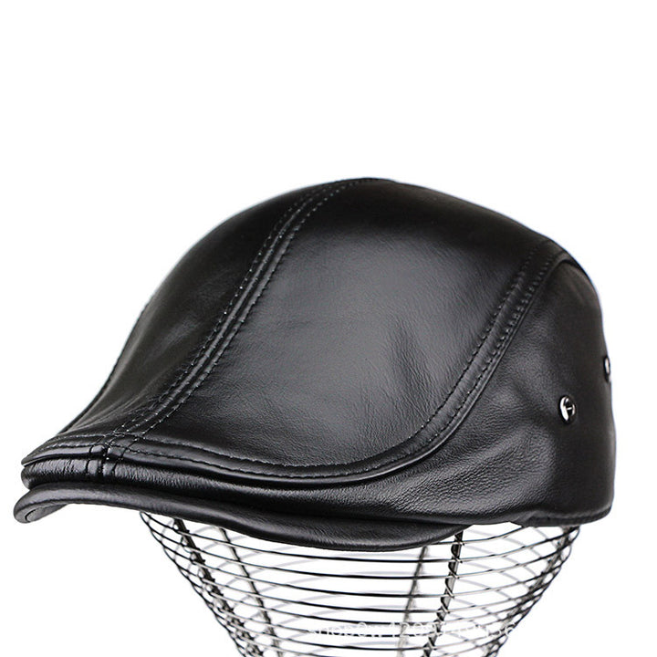 Heren Flat Cap | Echt Leder | Ademend & Comfortabel | Duurzaam Gestikt
