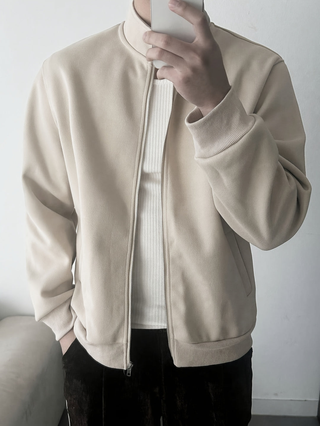 Heren Jas | Slimfit | Met Rits | Lente