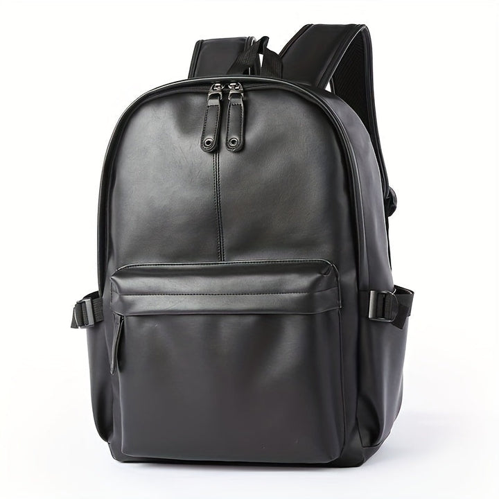 Heren Rugzak | Lichtgewicht & Verstelbare Riem | Casual School- & Reistas | PU Leer – Zwart