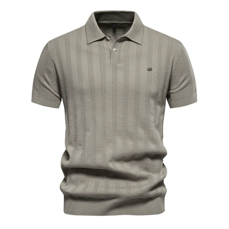 Polo Heren | Gestreept Gebreid Design | Tijdloze Kleding