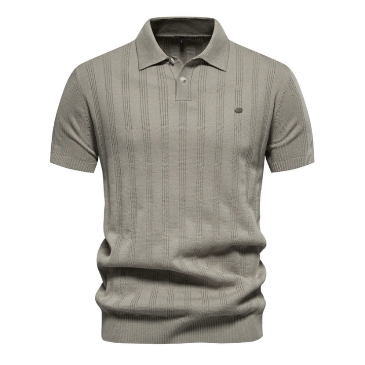 Polo Heren | Gestreept Gebreid Design | Tijdloze Kleding