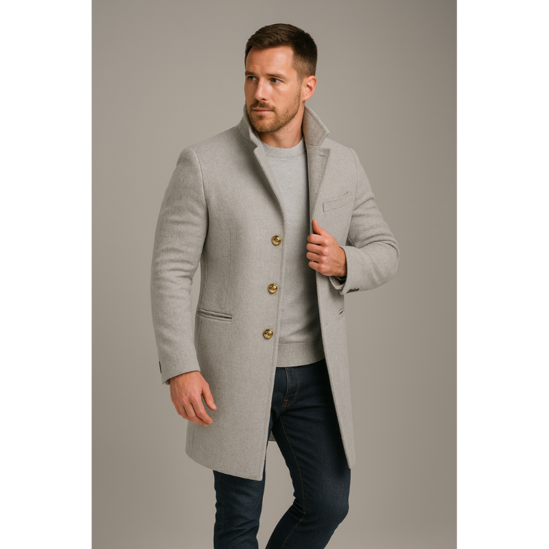 Winterjas Heren | Langer Mantel Elegant | Klassieke Herenjas