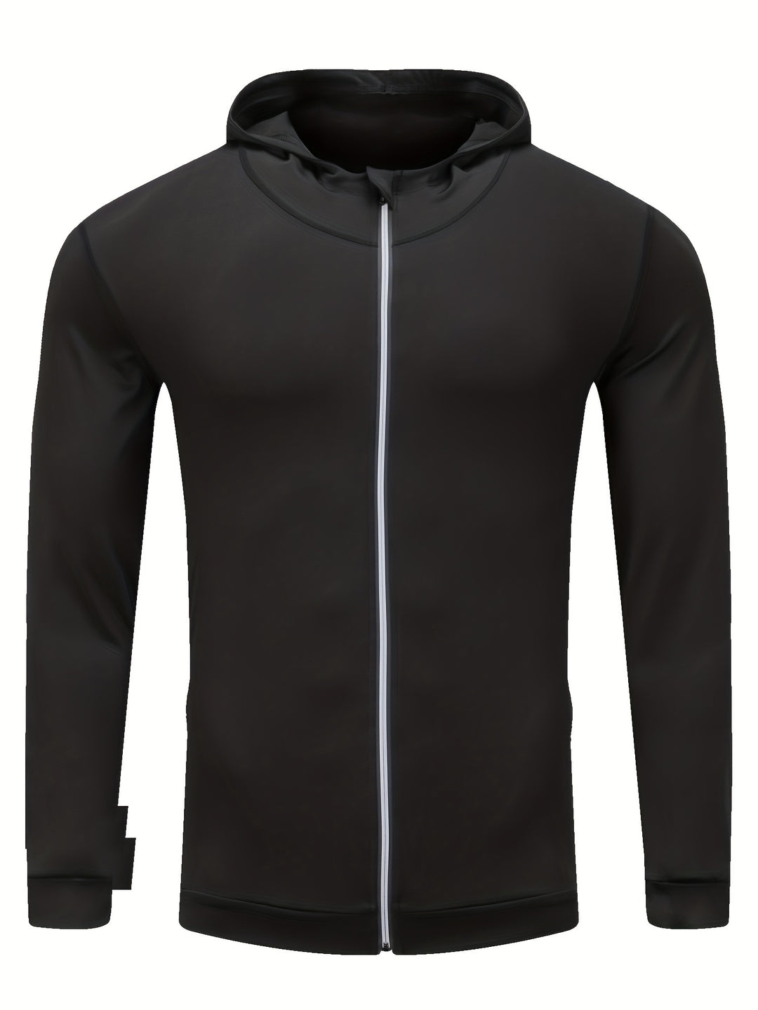 Heren Full-Zip Runningjack met Capuchon | Snel Drogende & Hoge Elastische | Lange Mouwen