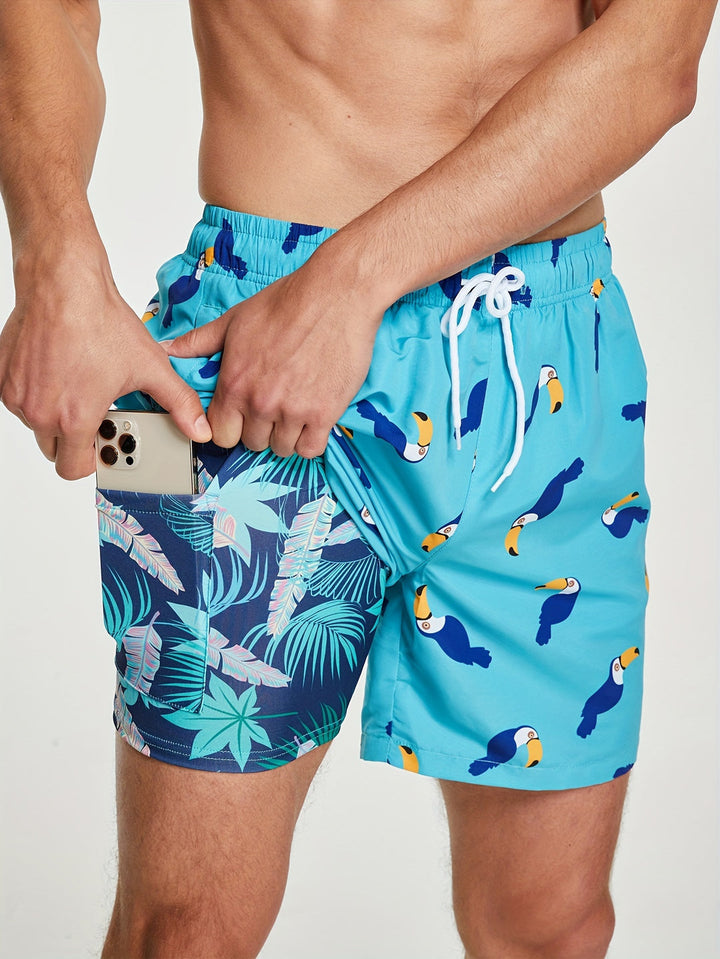 Heren Sportshort | 2-in-1 & Dubbellaags | Casual Stijl | Met Binnenzak en Rits