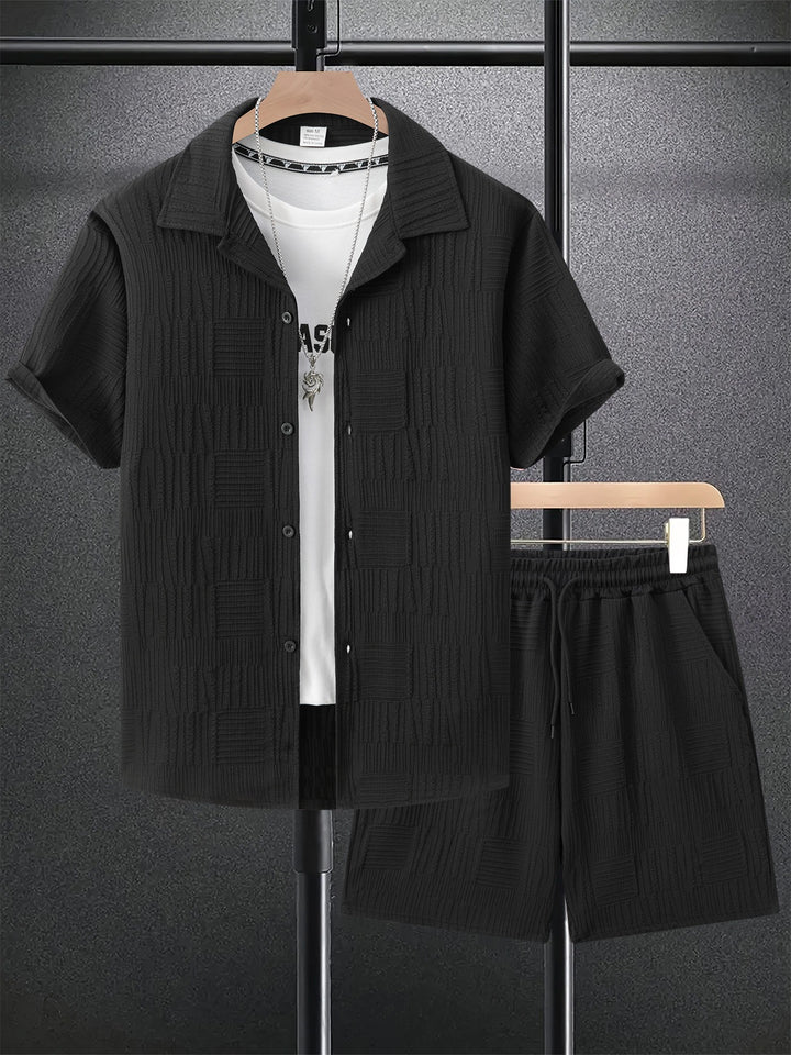 Heren Zomerset | Casual & Comfortabel | Korte Mouwen & Trekkoord Shorts