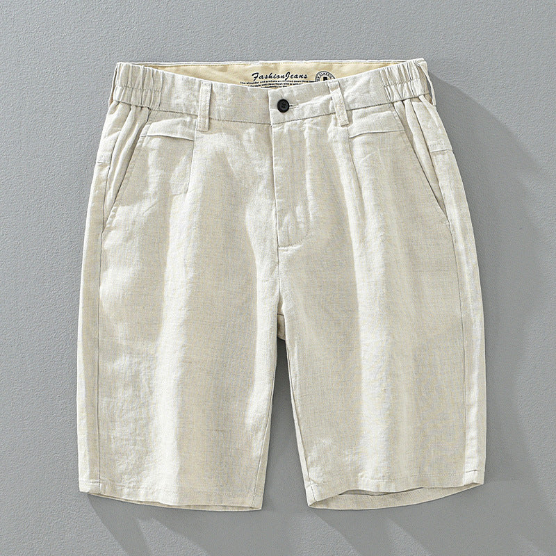 Heren Shorts | Linnen Look | Met Knoop | Zomer