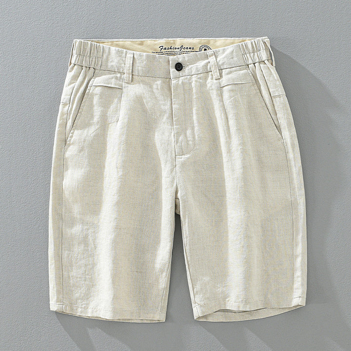 Heren Shorts | Linnen Look | Met Knoop | Zomer