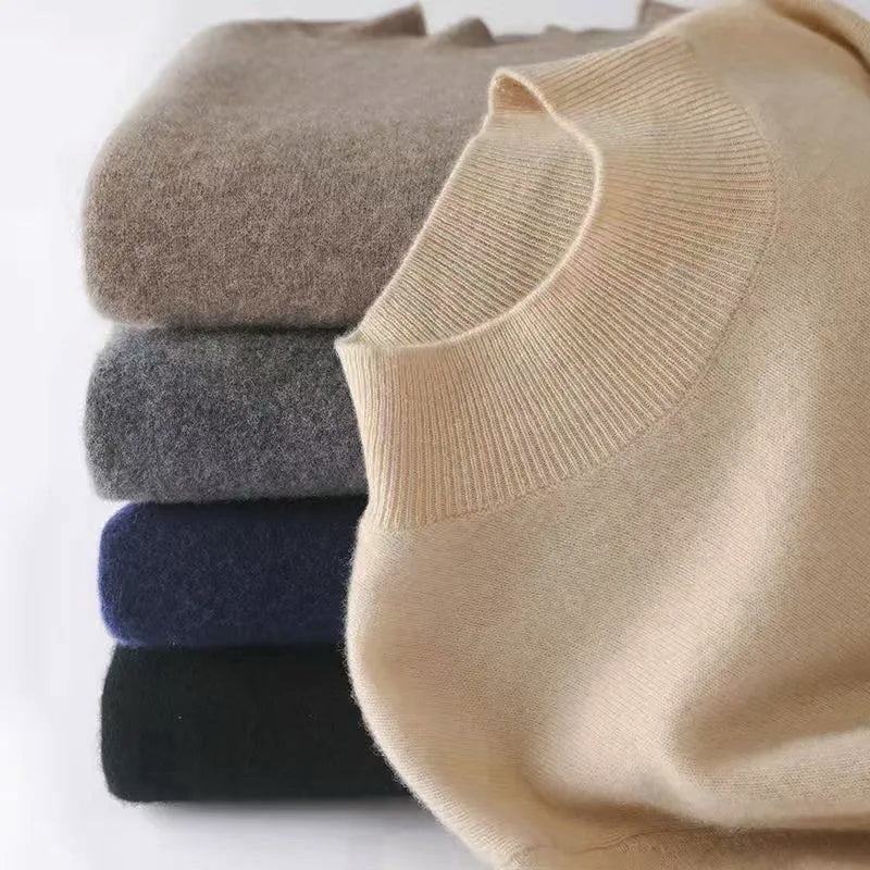 Luxe gebreide wollen trui voor heren met klassieke verfijning en warmte | Sander