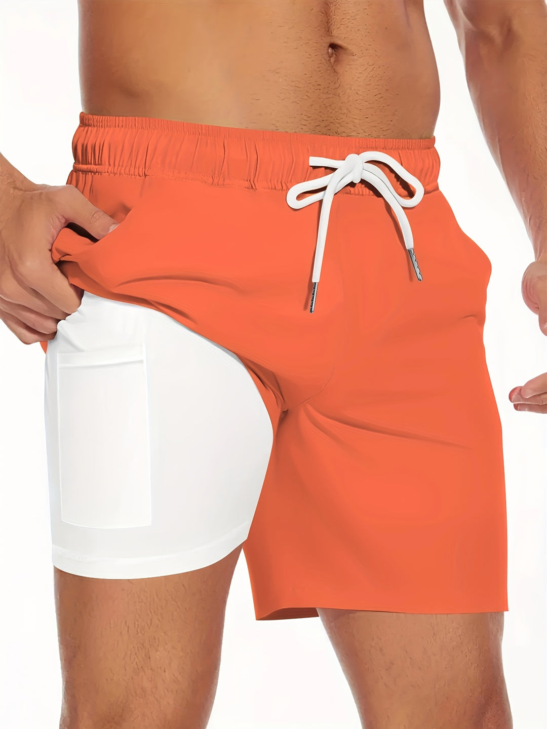 Heren Boardshorts | Effen Kleur & Casual | Met Trekkoord en Zakken