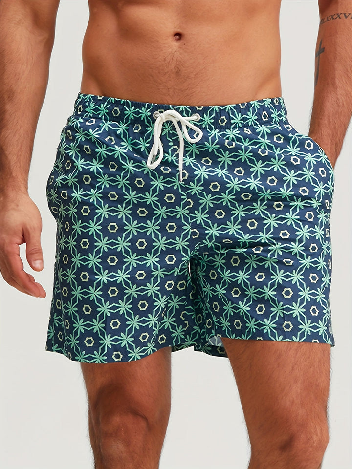 Heren Strandshorts | Polyester | Groente- en Fruitprint | Normale Pasvorm