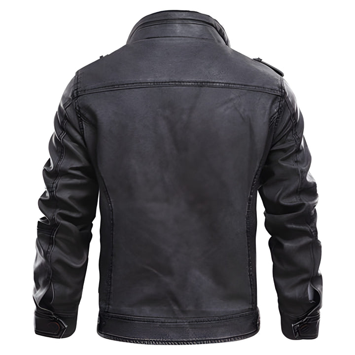 Winterjas Heren | PU Leren Biker Jas | Vintage Look