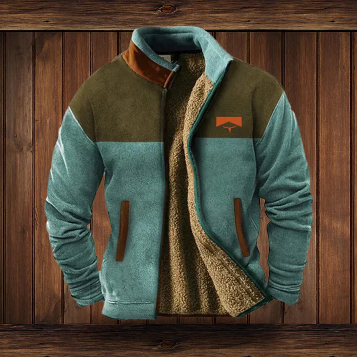 Heren Sherpa Jas | Warme & Duurzame | Vintage Ontwerp |  Outdoor stijl