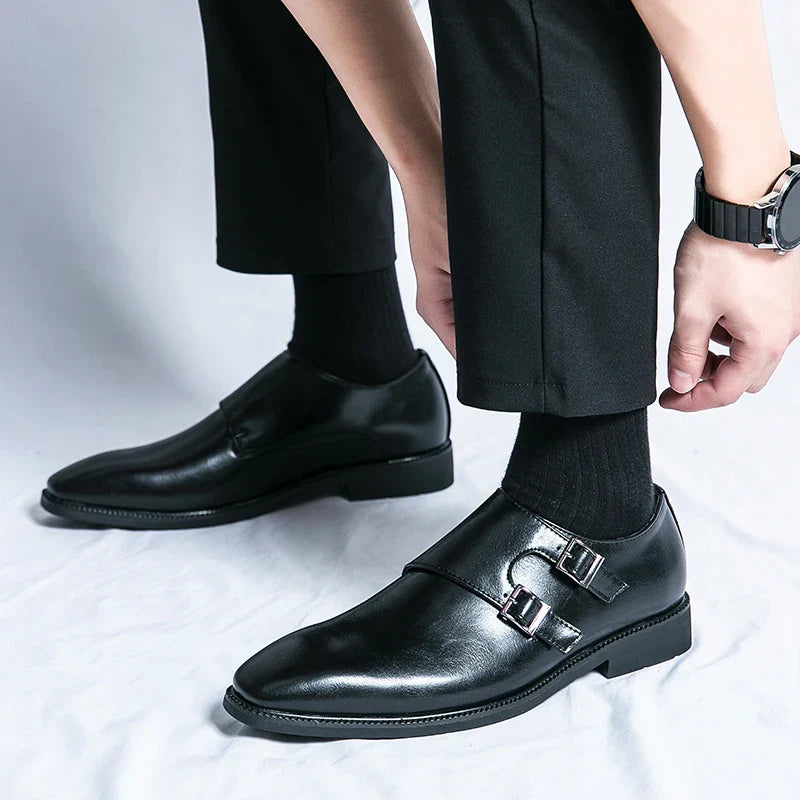 Heren Leren Schoenen | Dubbele Monkstrap | Comfort | Elegante Look