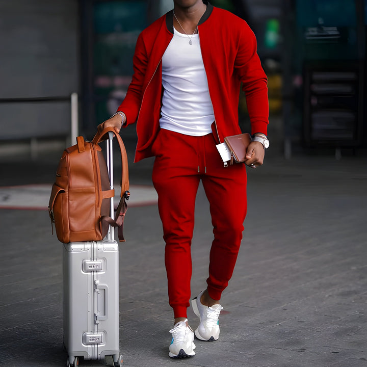 Casual Tweedelige Reizen Set voor Mannen met Veelzijdig Ontwerp en Moeiteloze Stijl | Oscar