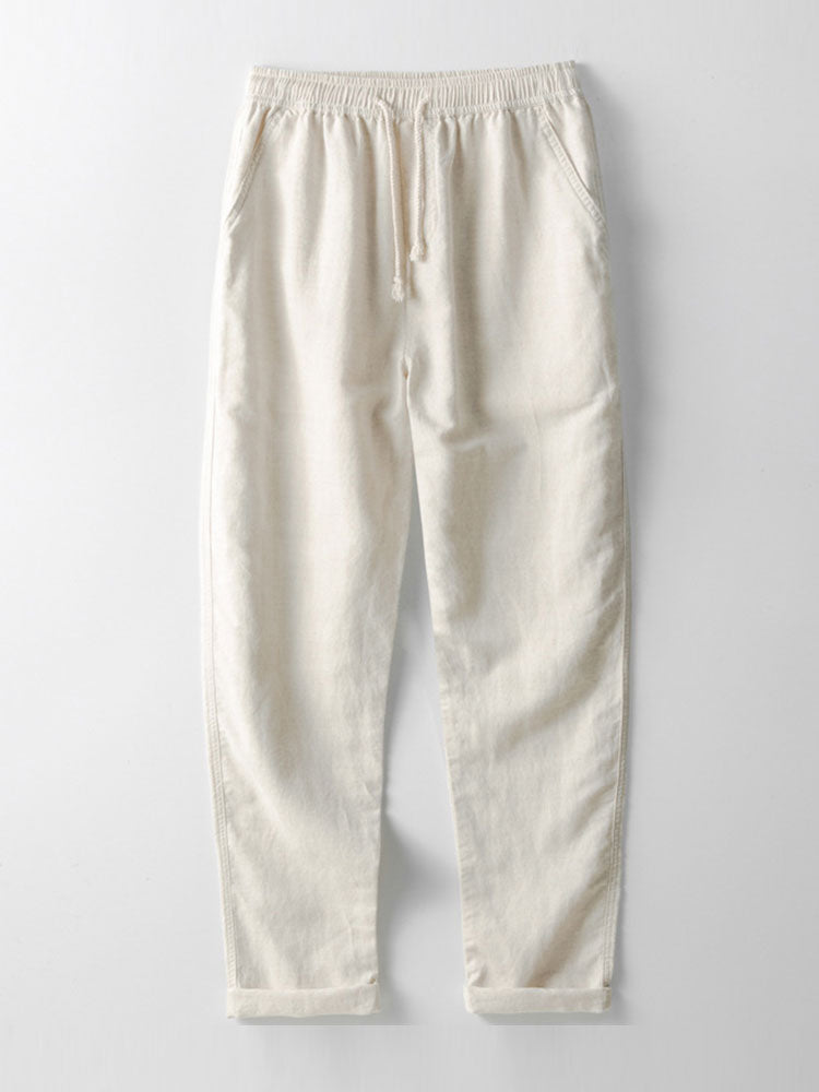 Heren Set | Korte Mouw Shirt & Broek | Ademend & Casual | Linnenmix & Katoen