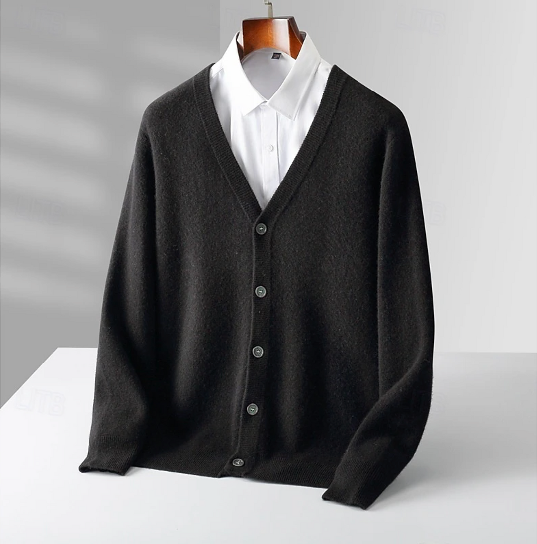 Elegant en klassiek wollen vest voor heren met knoopsluiting en veelzijdig comfort | Victor