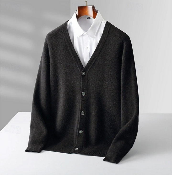 Elegant en klassiek wollen vest voor heren met knoopsluiting en veelzijdig comfort | Victor