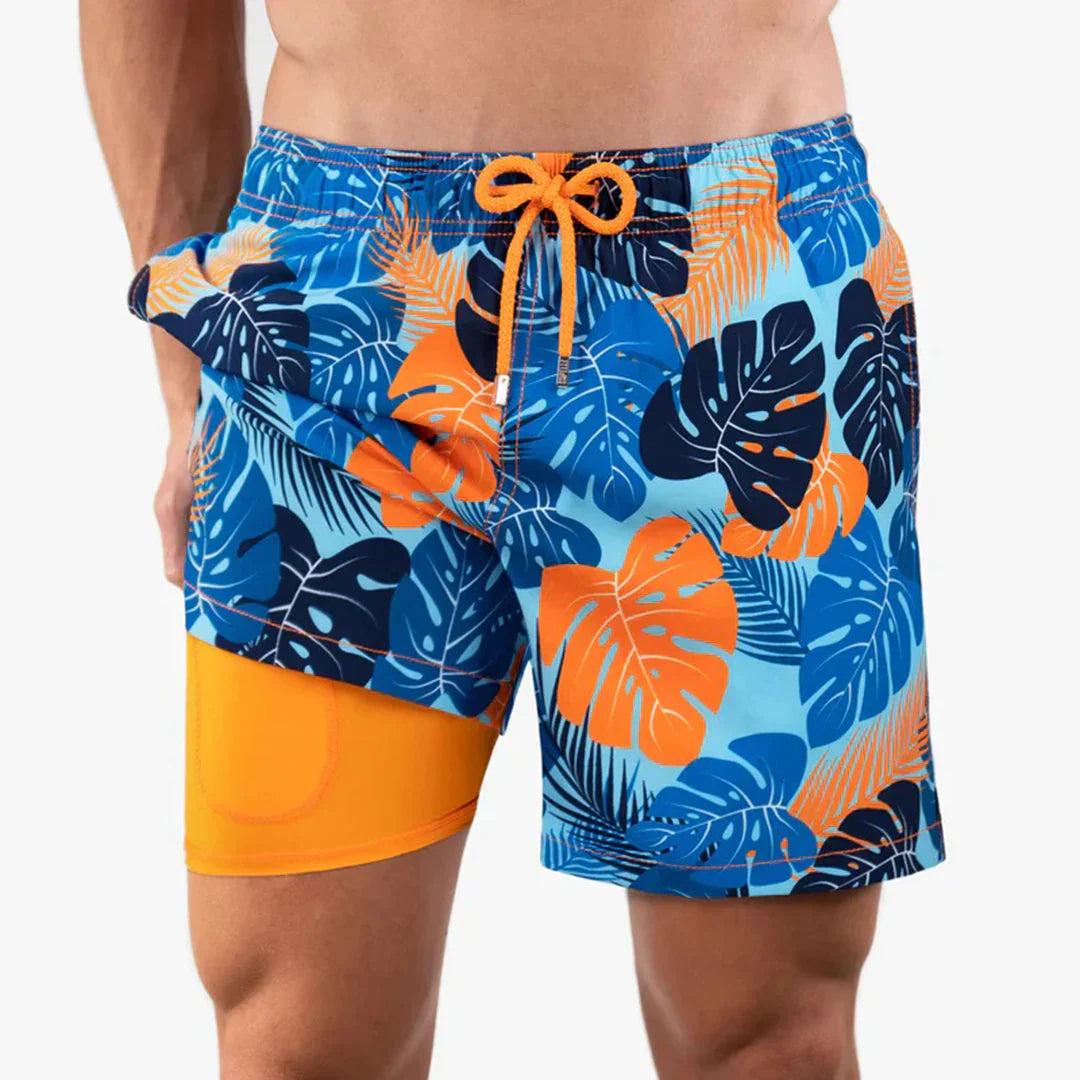 Heren Zwembroek | Straight | Trekkoord | Zomer