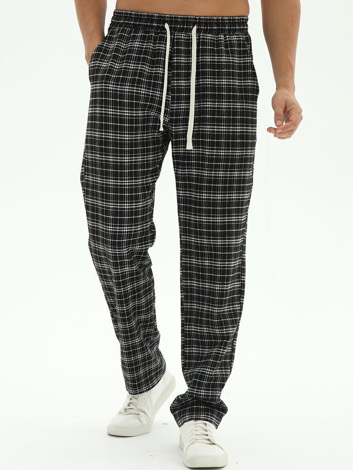 Heren Pyjamabroek | Geruit Ontwerp | Losse pasvorm | Comfortabel & Elastisch