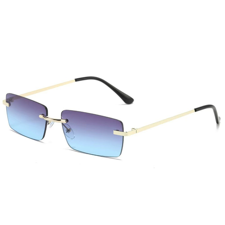 Heren Zonnebril | Stijlvol Randloos Design | Metalen Frame | Casual & Lichtgewicht