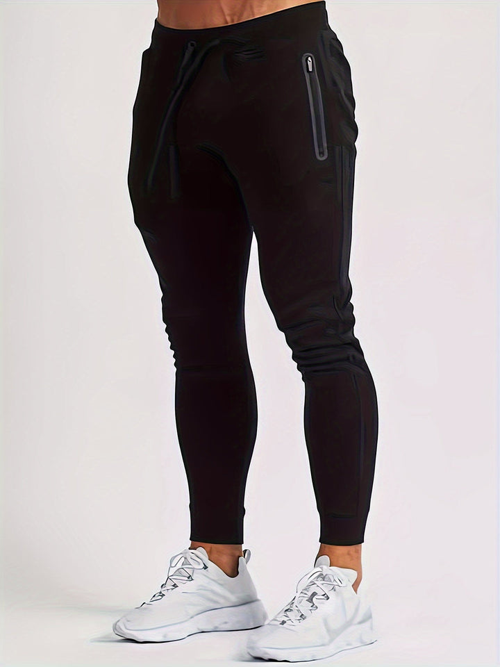Heren Sportbroek | Effen Kleur & Stretch | Casual & Training | Voor Alle Seizoenen