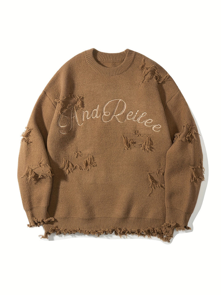 Heren Trui | Gebreid & Tekstprint | Warm & Comfortabel | Acryl | Herfst & Winter