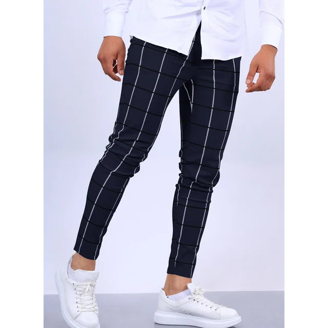 Heren Broek | Gestreept Design | Slim Fit & Stretch Comfort | Streetwear Look