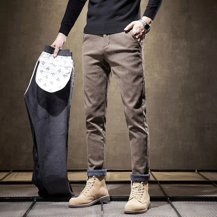 Heren broek | Fleece Gevoerd & Slanke pasvorm| Luxe & Casual