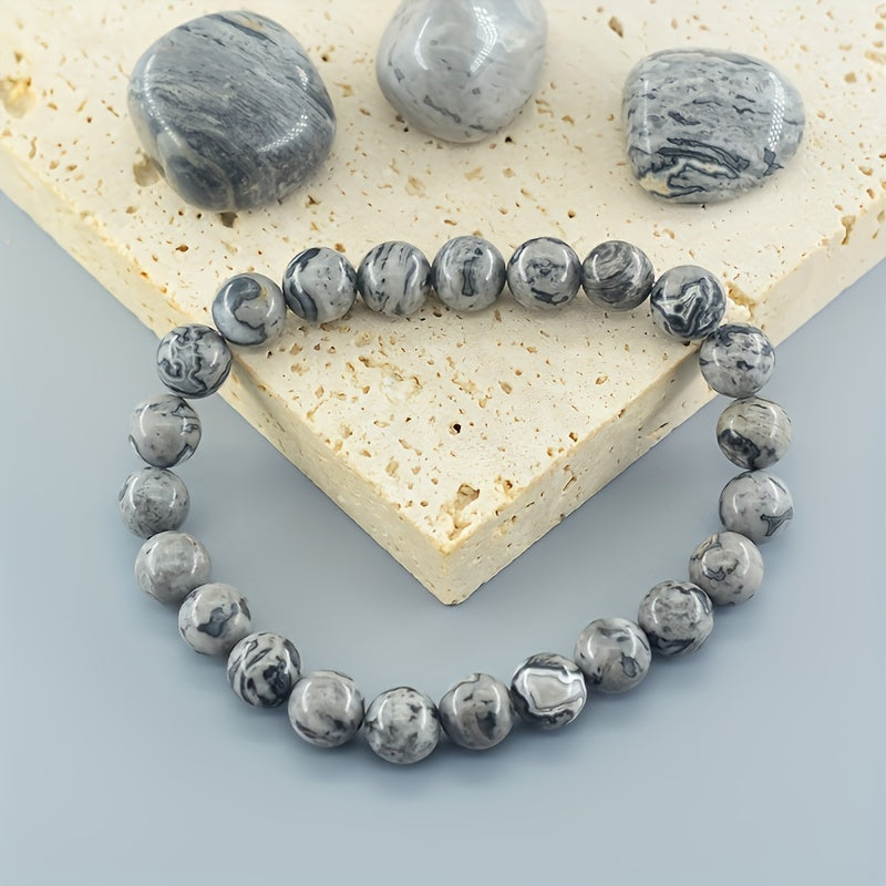 Herenarmband | Natuurlijke Leisteen | Boho Stijl & Bestendig tegen vervaging | Natuursteen