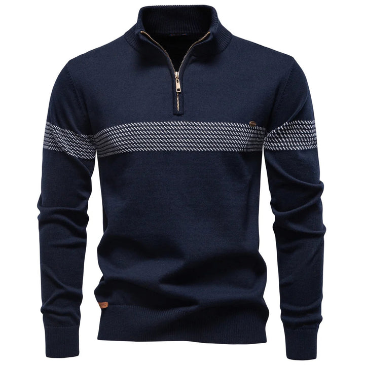 Heren Trui | Slimfit | Halve Rits | Modern
