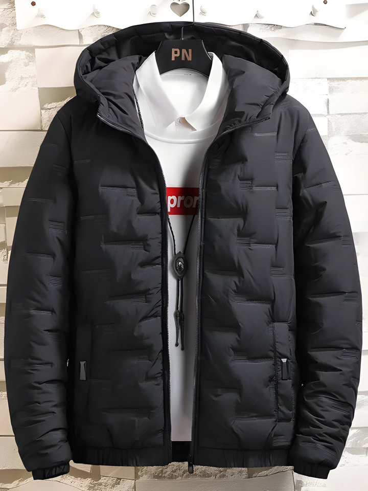 Winterjas Heren | Gewatteerde Pufferjas | Licht & Warm | Met Capuchon