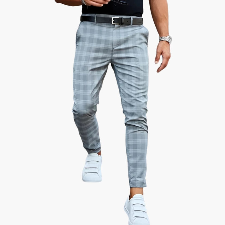 Heren Broek | Slimfit | Geruit Design | Herfst