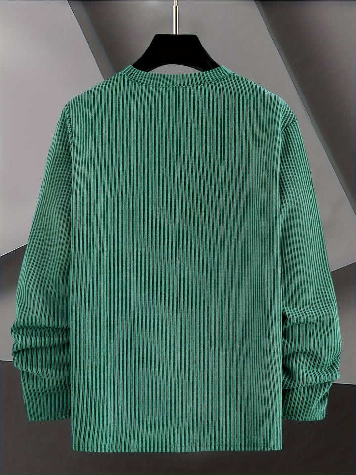 Heren Trui | Lange Mouw & Geribde Textuur | Comfortabel & Stijlvol