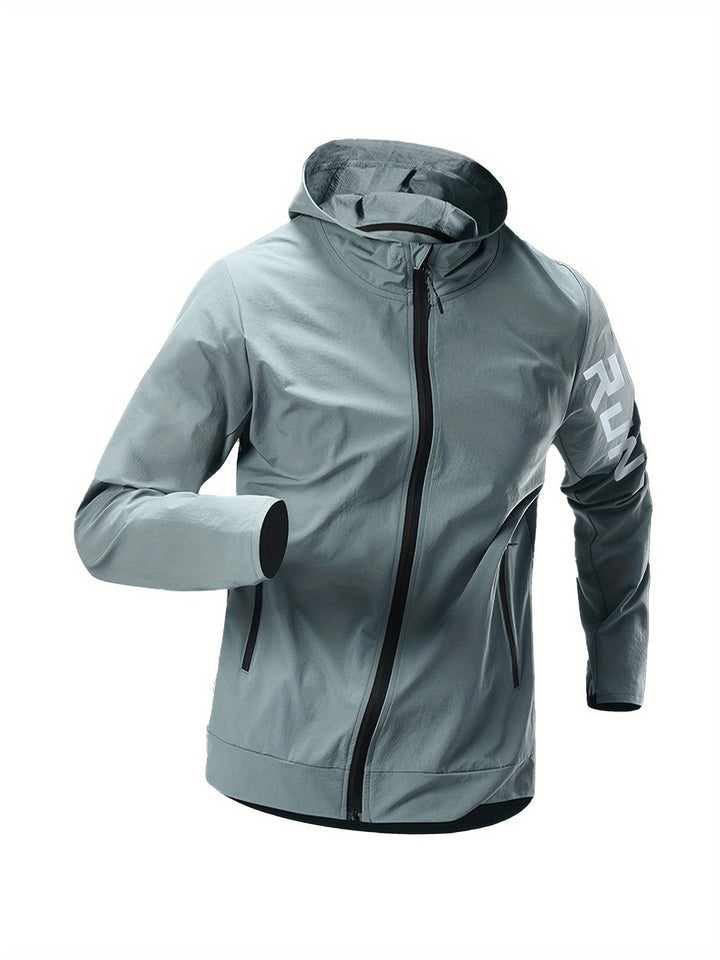 Herensport Windjack | Stijlvolle Stand Collar | Windbestendig | Voor Sport, Fitness & Outdoor