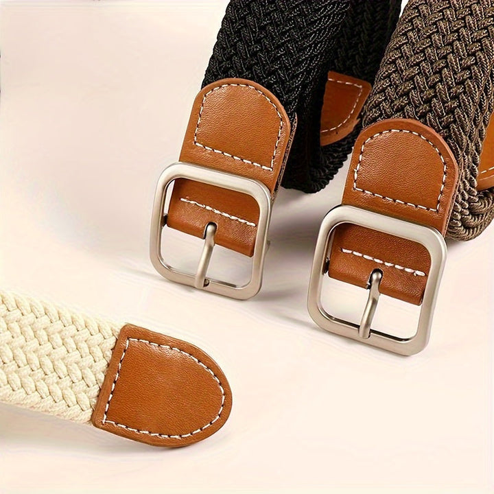 Heren Riem | Verstelbare Canvas Riem | Trendy & Duurzaam | Vierkante Gesp