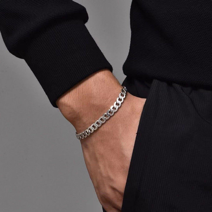 Heren Sieradenset | 2-Delige Hiphop Ketting & Armband | Punkstijl & Modern Design | RVS