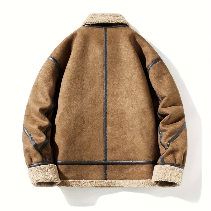 Winterjas Heren | Retro Look | Warme Jas met Opstaande Kraag & Ritssluiting