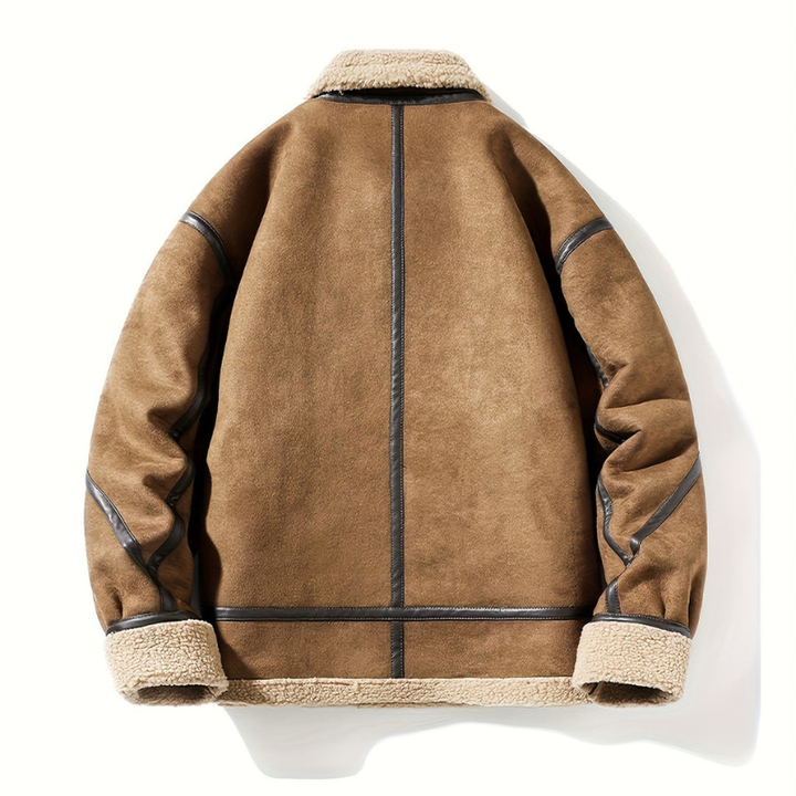 Winterjas Heren | Retro Look | Warme Jas met Opstaande Kraag & Ritssluiting