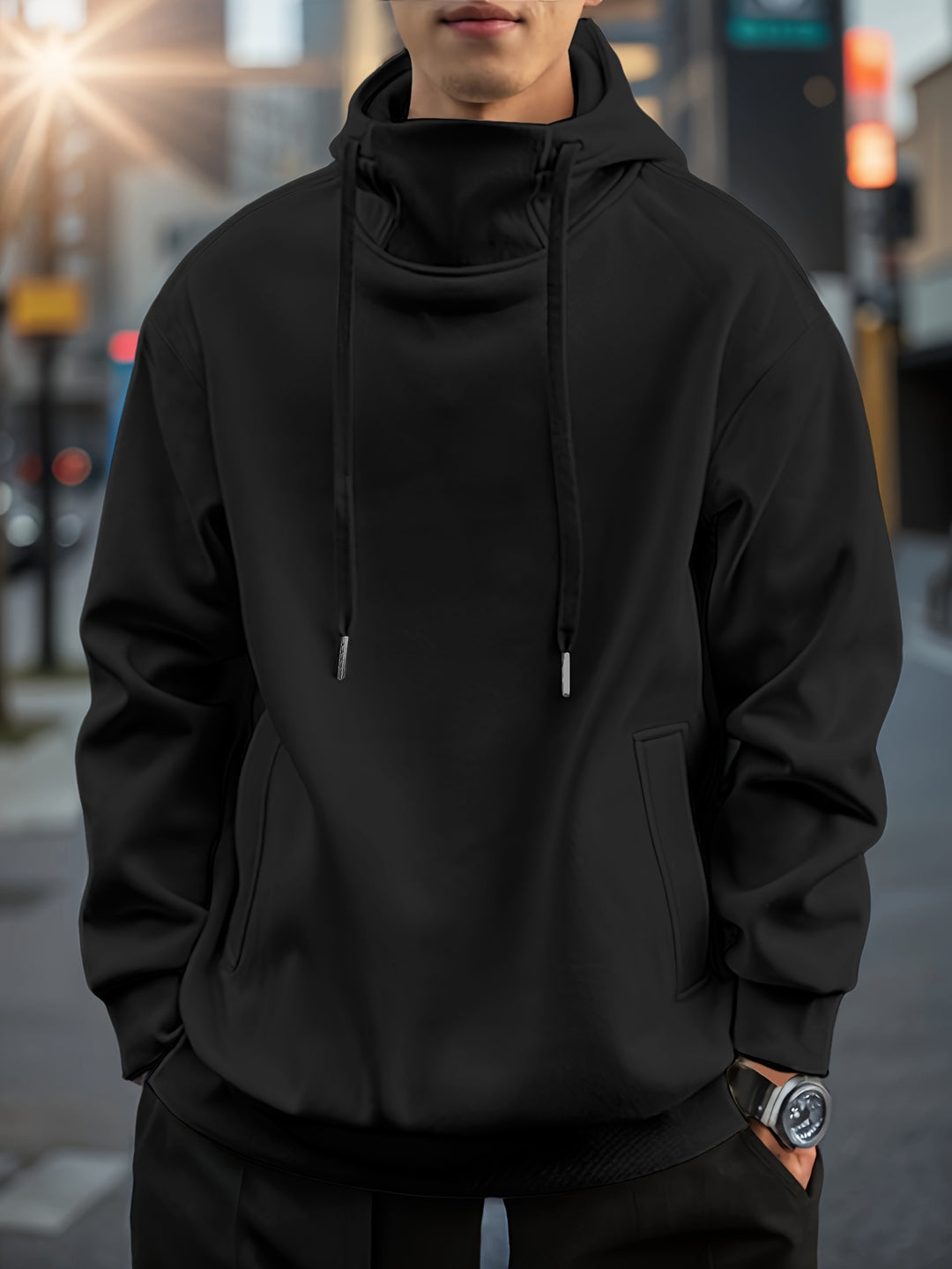 Heren Hoodie | Oversized & Comfortabel | Trekkoord & Lange Mouwen | Effen Kleur